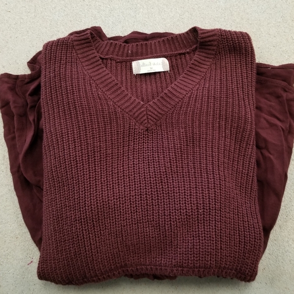 Burgundy Sweater. Altar'd state Top - Picture 4 of 5